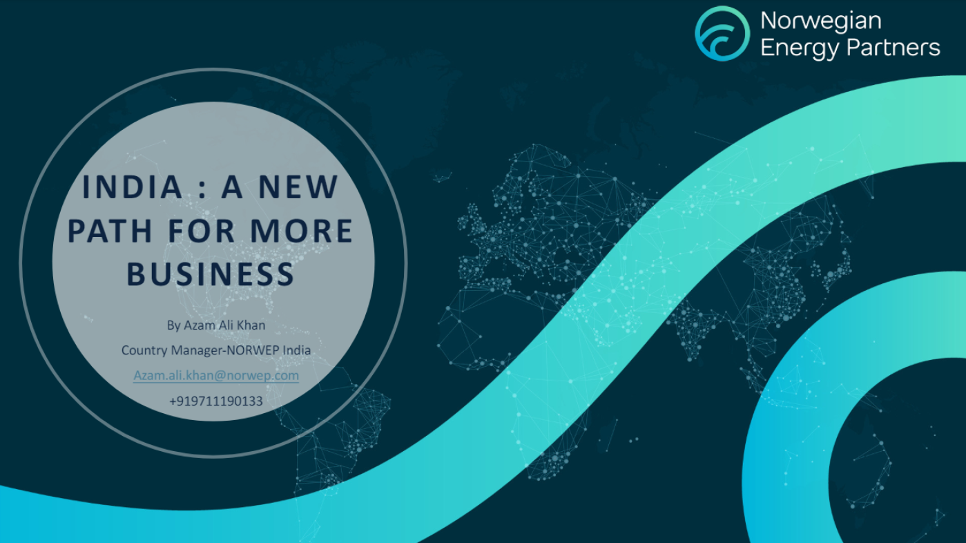 India A new path for more business Norwep